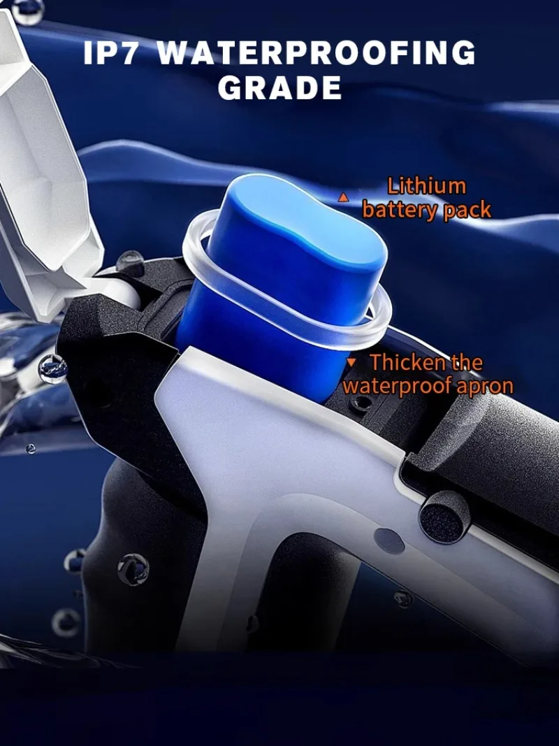 

Импульсный электрический водяной пистолет, распылитель воды, непрерывно игрушечный пистолет со светодиодным потоком и очками, детская игрушка для бассейна, автоматическая всасывающая вода