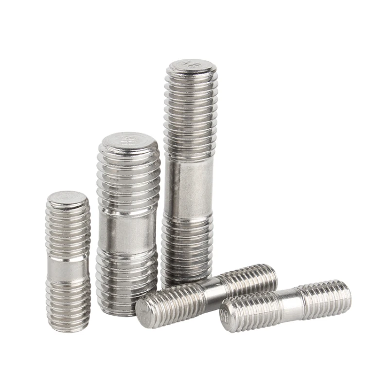 304 Stainless Steel Double Head Bolt M3 M4 M5 M6 M8 Double Head Bolt Toothed Rod Double Head Threaded Rod 1/3/5/10 Pieces