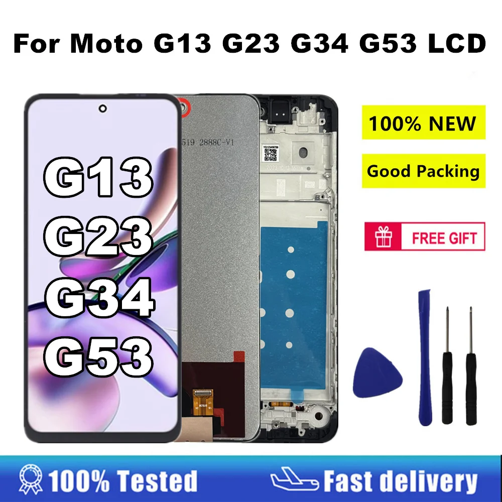 6.5 ''LCD pour Motorola Moto G13 G23 G34 G53 LCD écran tactile numériseur pour Moto G13 LCD XT2331-1 XT2331-2 remplacement 6.5 ''LCD pour Motorola Moto G13 G23 G34 G53 LCD écran tactile numériseur pour Moto G13 LCD XT2331-1 XT2331-2 remplacement