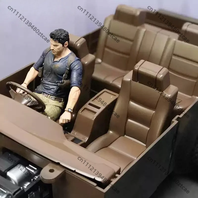 Simulation Interior Seat With Linked Steering‑Wheel for 1/10 RC Land‑Cruiser LC80 Off‑Road Rock Crawler Hobby Upgrade Decor Part
