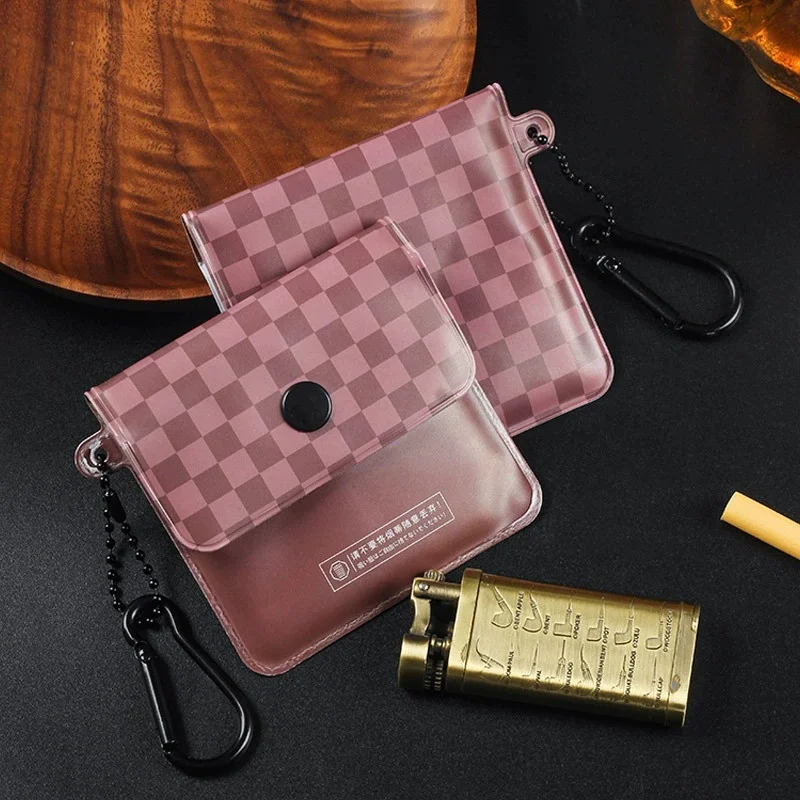 

Eco-friendly Fashion Portable Ashtray with Keychain, Smoke Extinguisher for Men, Outdoor Travel Ash Bag Organizer