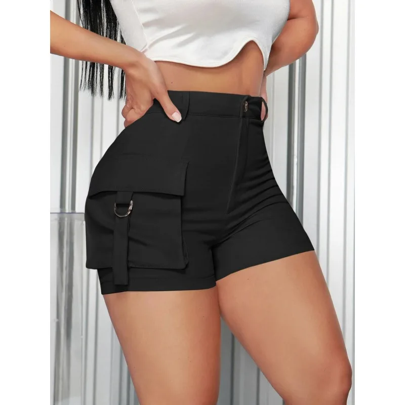 

Универсальные шорты-карго с карманами, повседневные брюки для женщин, весенний сезон, другие материалы, 100% нейтральный материал, универсальный крой на талии