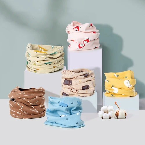 Imagen 1 del producto Bufanda de cuello más cálida para niños y niñas, pañuelo de otoño, bufanda bonita de dibujos animados para bebé, cuello suave, bufandas para niños de 0 a 8 años