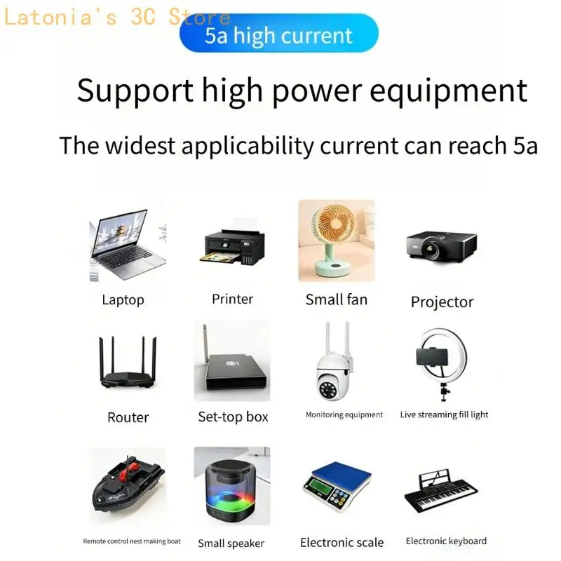 USB C Power Cord with Round End Set for Desk and Shelf Gear Use X3UB