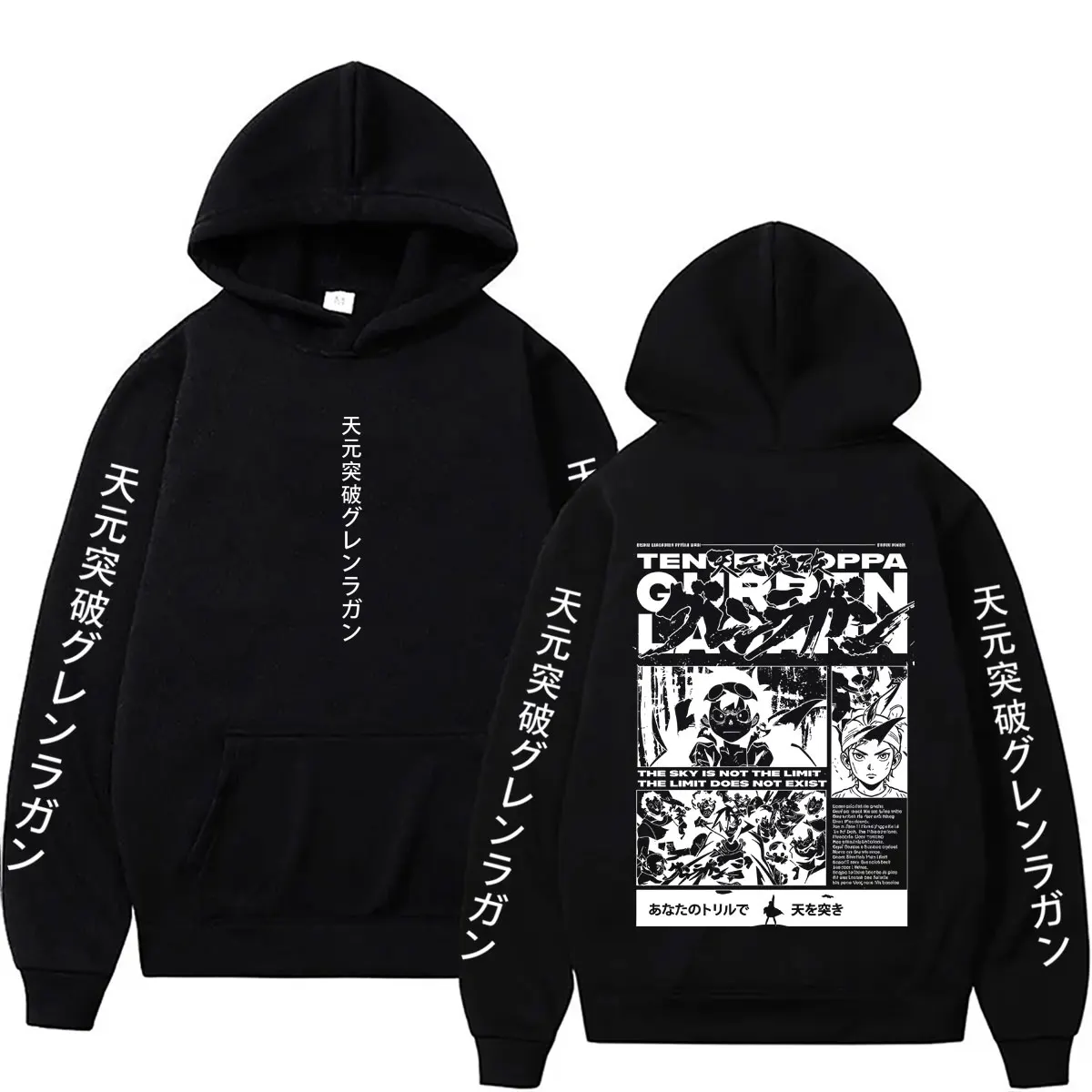 Anime Tengen Toppa Gurren Lagann Simon Hoodie Men Women Manga Oversized Streetwear Male Casual Fleece Cotton Pullover Hoodies