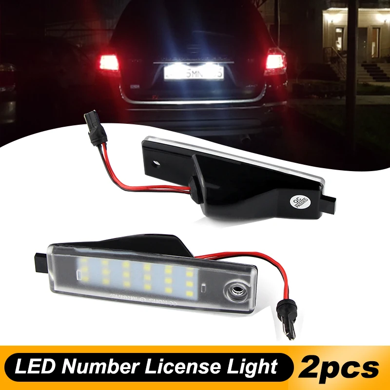 Lámpara de luz LED para matrícula, 2 uds., para TOYOTA Hiace S.B.V Land Cruiser 200, TOYOTA Highlander 2007 2008 2009 2010-2013