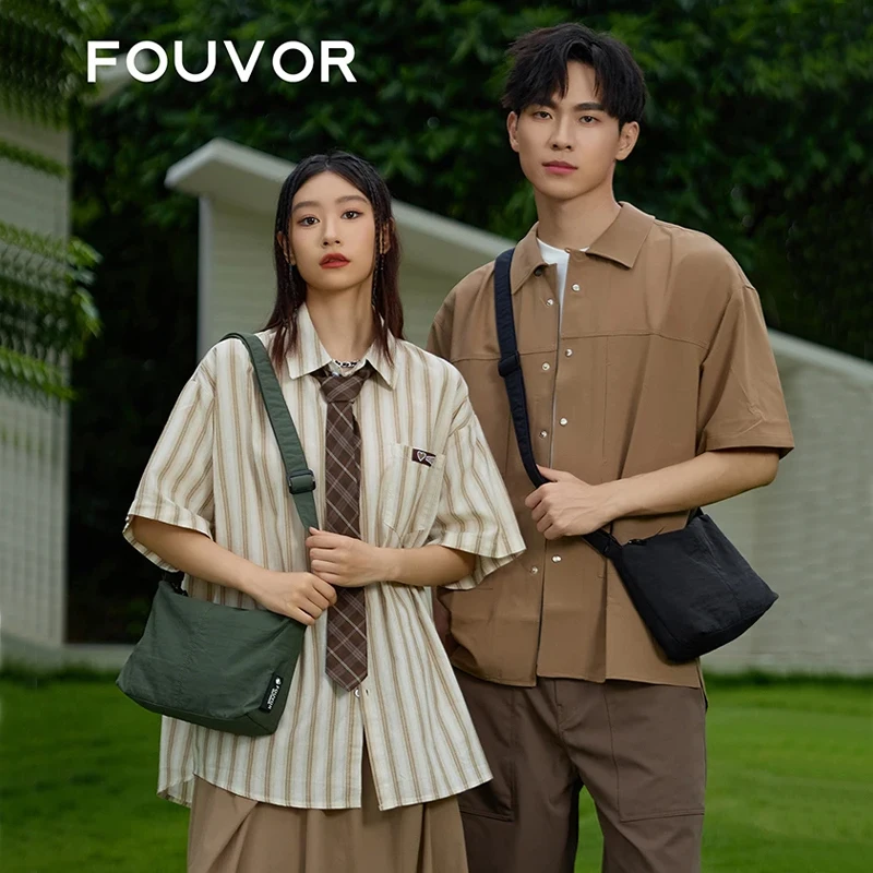 

Новая модная сумка через плечо Fouvor, вместительная холщовая сумка для телефона, тренд 2026 года, дорожная спортивная сумка-кроссбоди для женщин и мужчин 3043-08