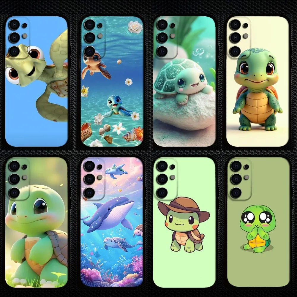 

Cartoon Sea Turtle Tortoise Phone Case For Samsung S25/S24/S23/S22/S21/S20/Plus,Fe,Lite/Others Black Cover