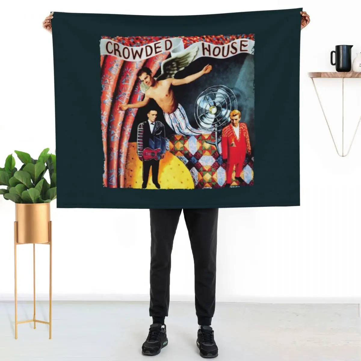 

House of Crowded Throw Blanket Shaggy Furry Soft Blanket for Bedroom Living Room