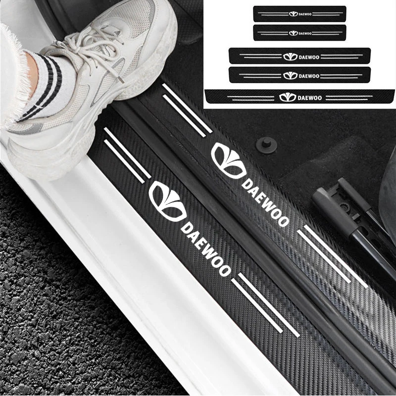 Car doorsill Protective Sticker Tape For Daewoo Kalos Lanos Nexia Matiz Nubira Espero Gentra T250 Aveo Damas LABO Accessories