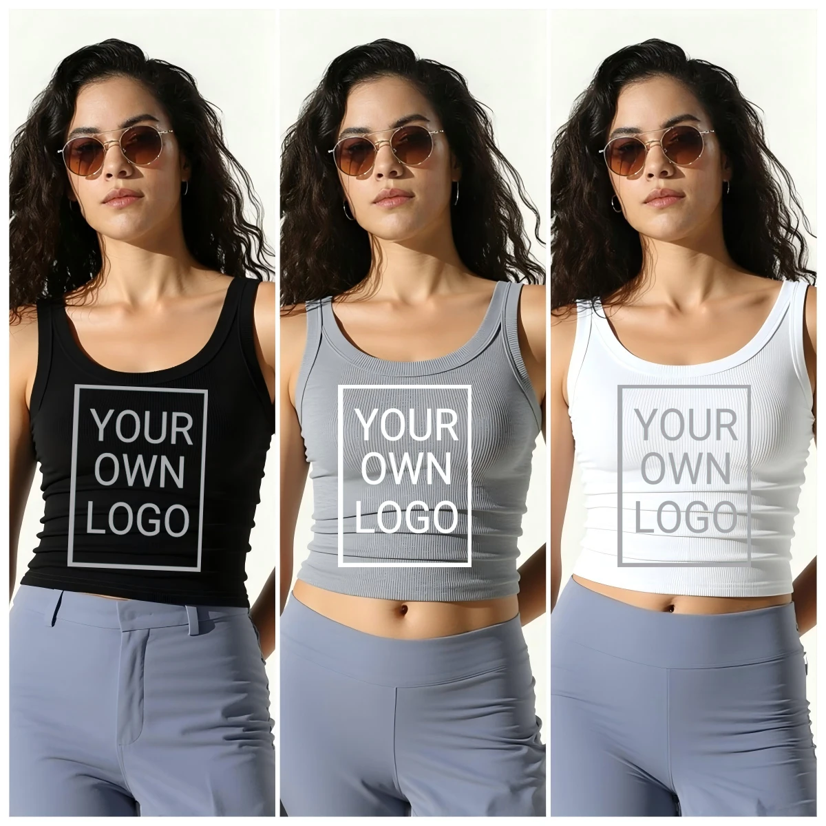 

Custom The Logo Pattern Womens Vest Casual Cotton Tank Tops Y2K All-Match Comfortable Clothes DIY Text Summer Streetwear