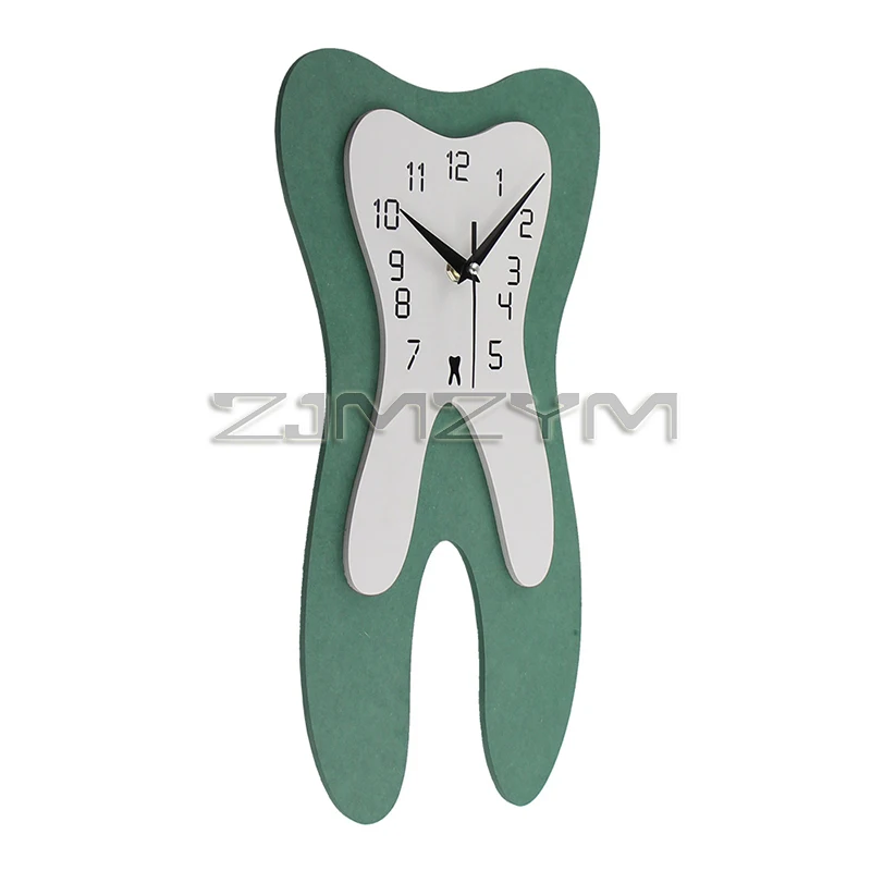 ​​​Wooden Tooth Wall Clock ​​​Creative Tooth Wall Decor Clock Minimalist Art Dentist Time Clock Wall For Living Room