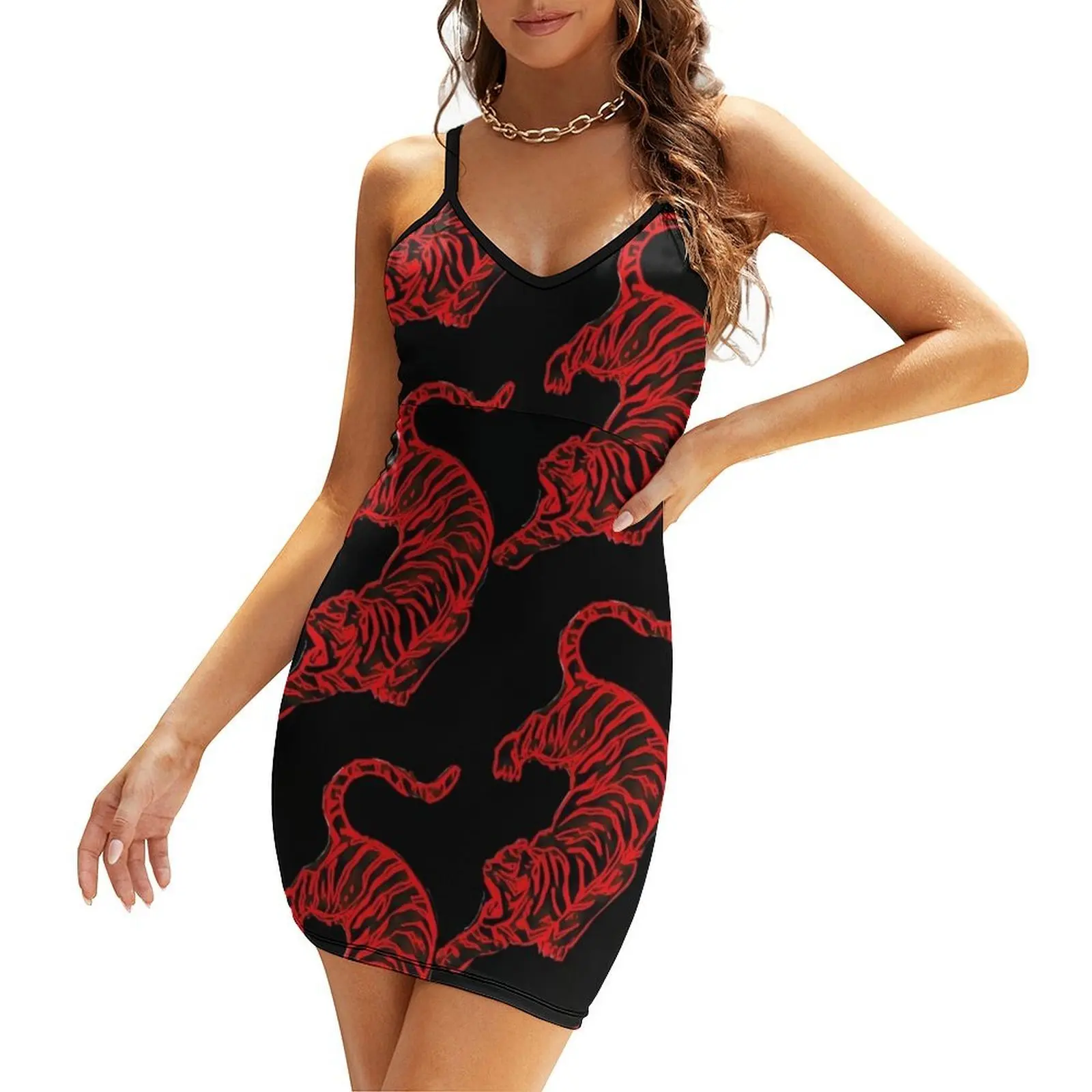 

Red Tiger Sling Dress dresses summer woman 2025 evening dress ladies Women's evening dress wedding dresses for parties