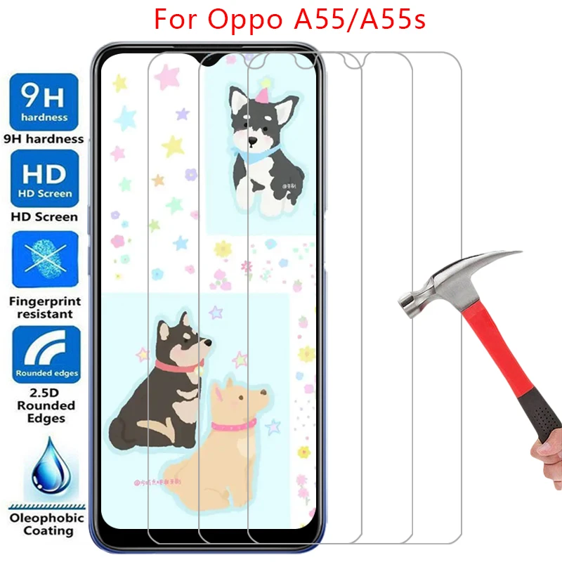 phone case for oppo a55 a55s tempered glass on oppoa55 4g 5g a 55 s 55s 55a as55 a555g 4 5 g back cover 360 opp opo oppa appo