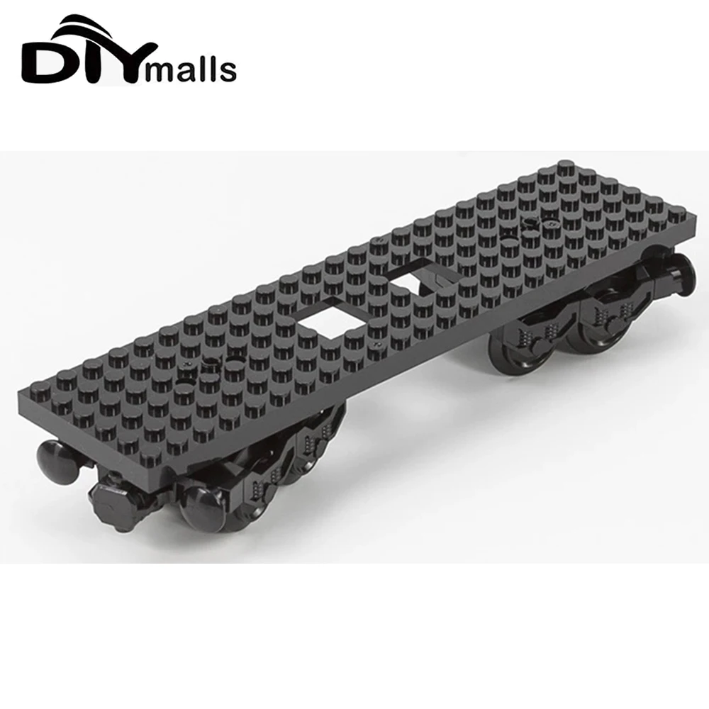 Technical MOC Toys for Kids City Train 6x24 Base Wheel Carriage Building Blocks Assembled Parts Creative Idea DIY Gift