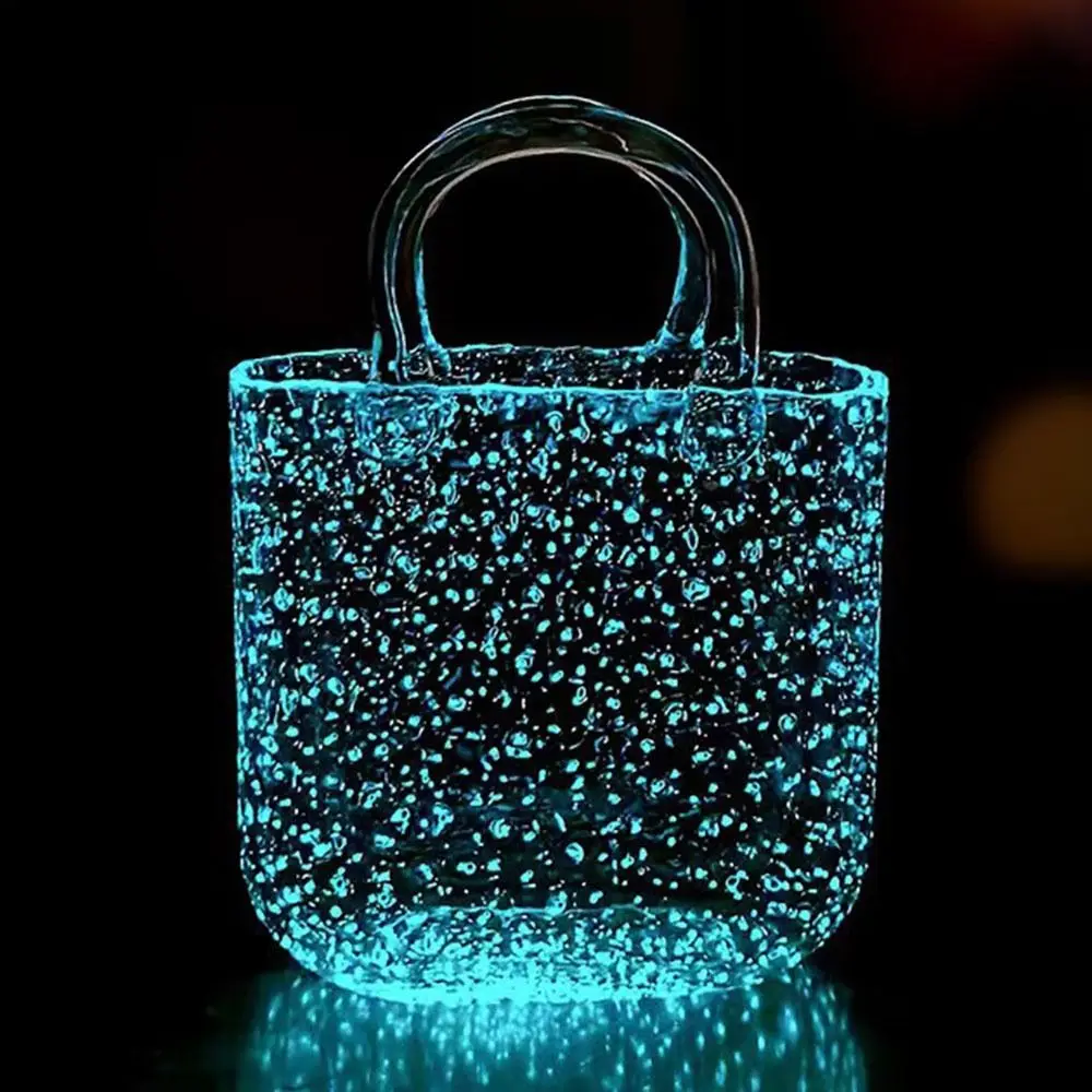 Hotel Luminous Glass Vases Handmade Restaurant Fluorescent Vase Hydroponic Flower Bubble Shopping Flowers Decorative