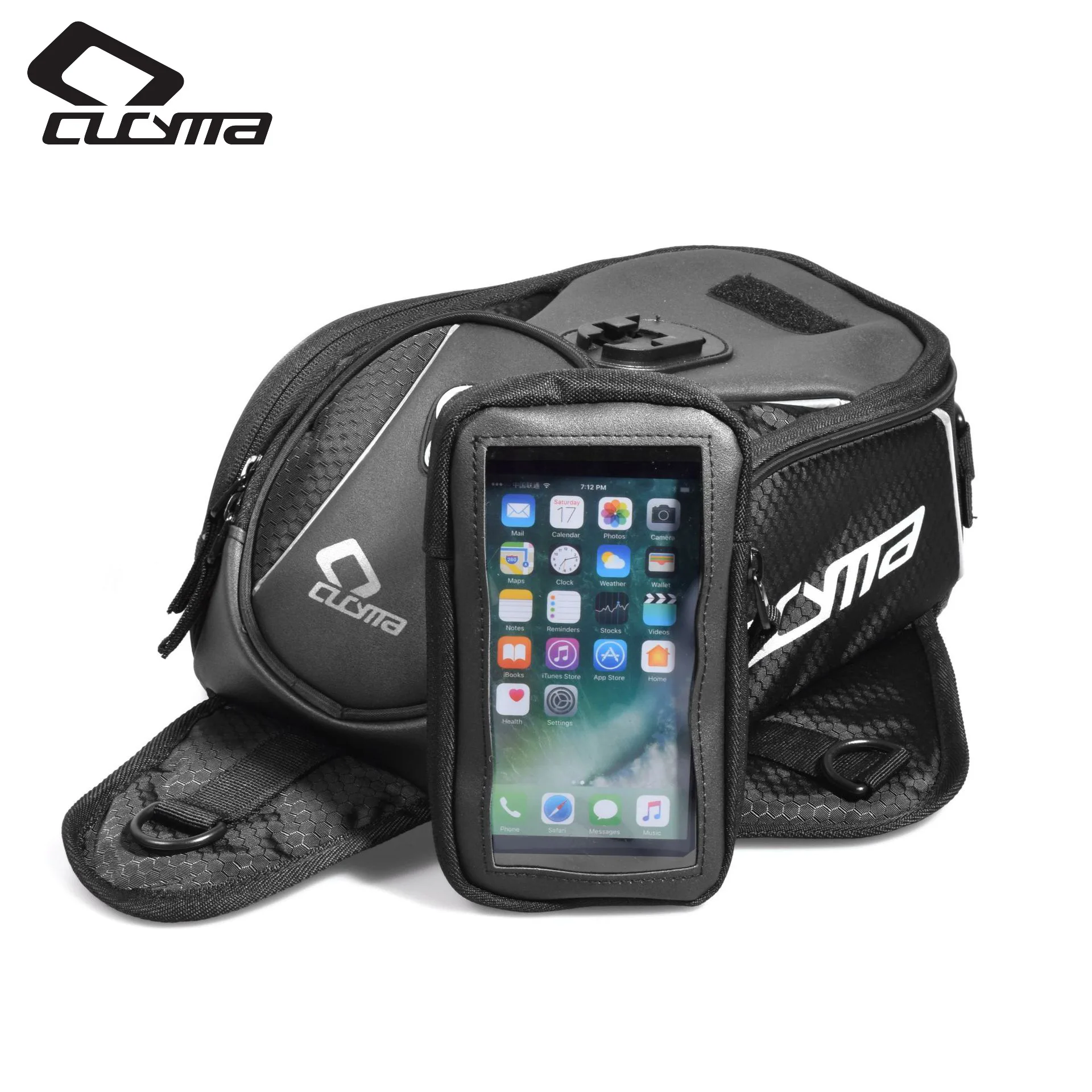 CUCYMA Motorcycle Magnetic Tank Bag Detachable Touchscreen Phone Holder Multifunction Shoulder Riding Luggage Bag