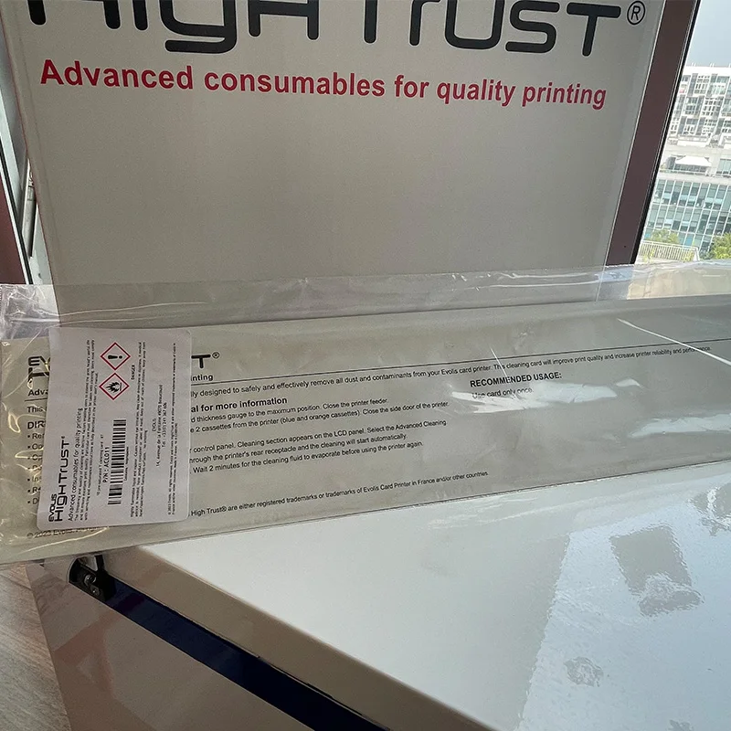 بطاقة التنظيف الأصلية ACL011 لطابعة بطاقات Evolis Primacy/Zenius ACL013
