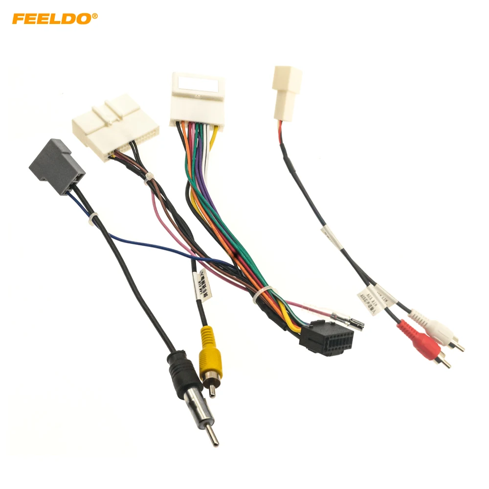 

FEELDO Car Audio 16pin Wiring Harness Wire cable For Nissan Bluebird (2016)/Sylphy/Venucia Stereo Installation Wire Adapter