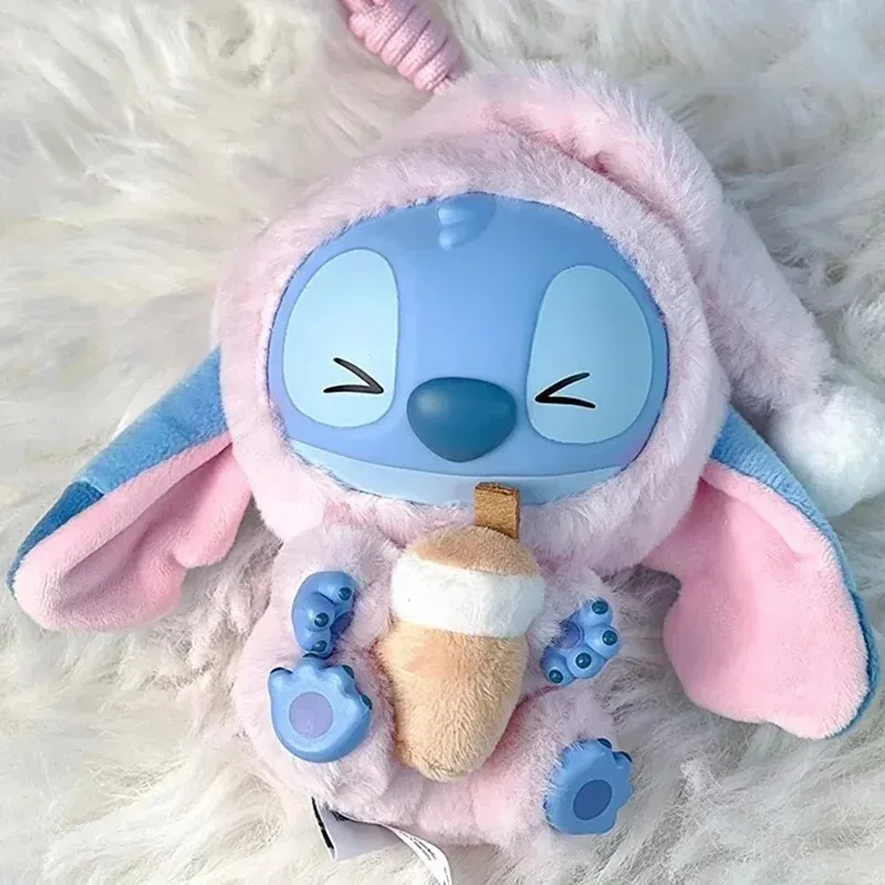 #   Disney Stitch Blind Box Pack Seria Przekąsek na dobranoc, winylowy wisiorek, urocza lalka, Mystery Box, pluszowa lalka, prezent-niespodzianka