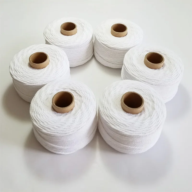 

White 6pcs/lot 100% cotton rope 80m/roll twine macrame cords for accessory DIY