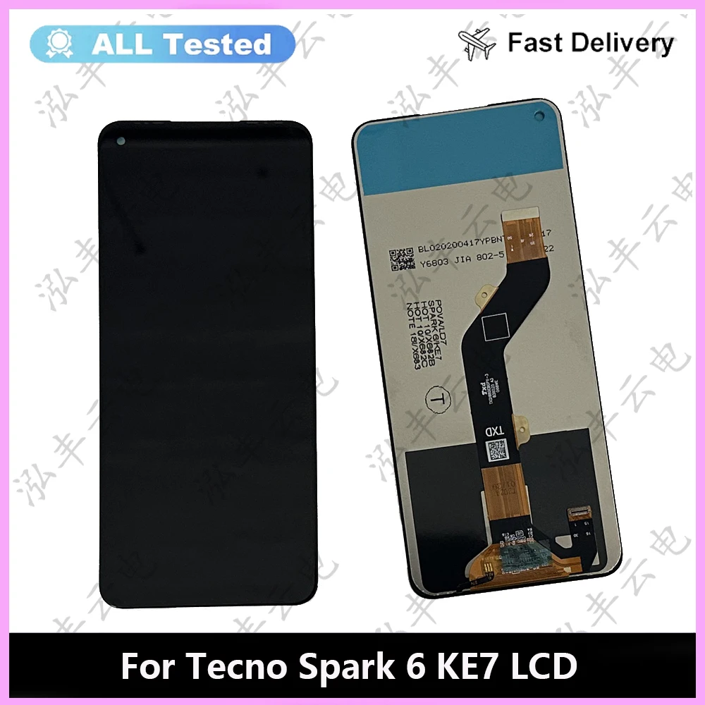 

For Tecno Spark 6 KE7 LCD Display Touch Screen Assembly For Tecno Spark 6 KE7 Repair LCD Tecno Spark 6 KE7 LCD Parts