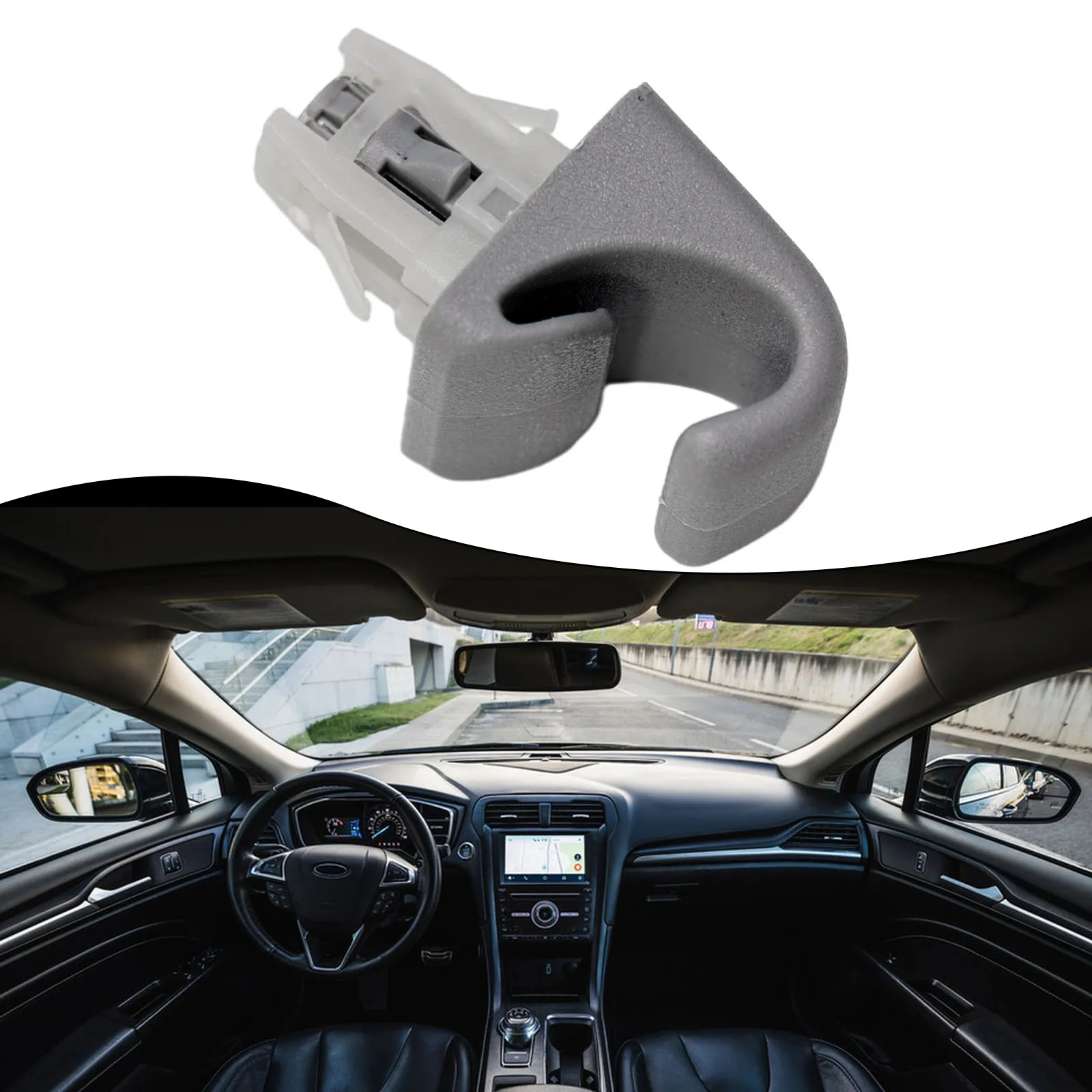 Car Sun Visor Bracket Hook Clip 26.2x24.8x46.5mm Vehicle Fasteners & Clamps And Fasteners Grey For Toyota Corolla Auto Parts