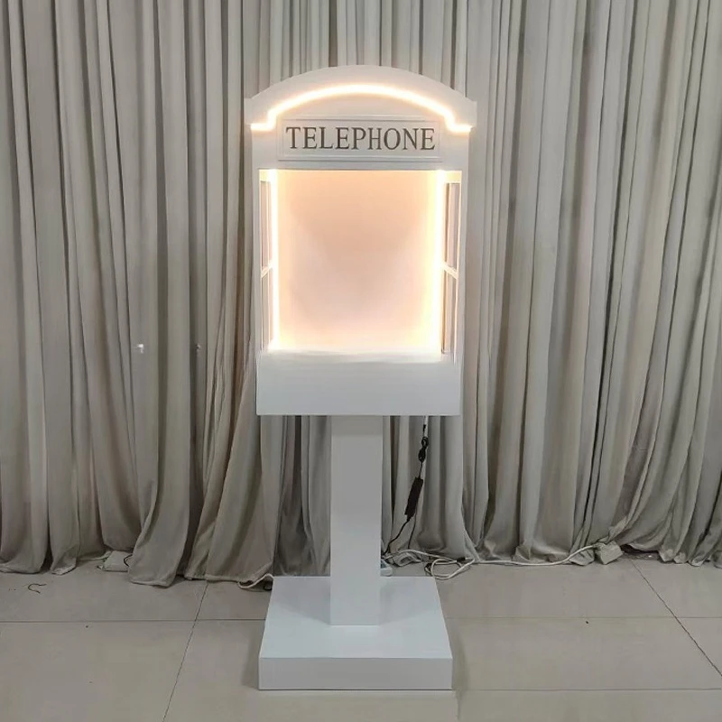 Retro LED phone booth large outdoor photo props