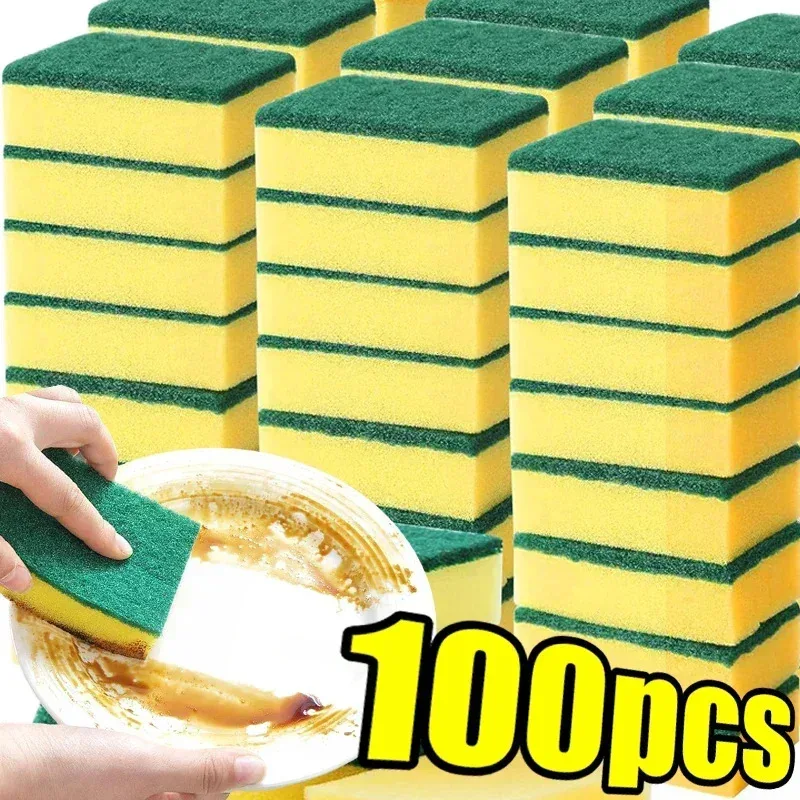 

Double-sided Dishwashing Sponge Highly Absorbent Kitchen Pot Dishes Cleaning Sponges Wipe Household Cleaning Brush Wholesale