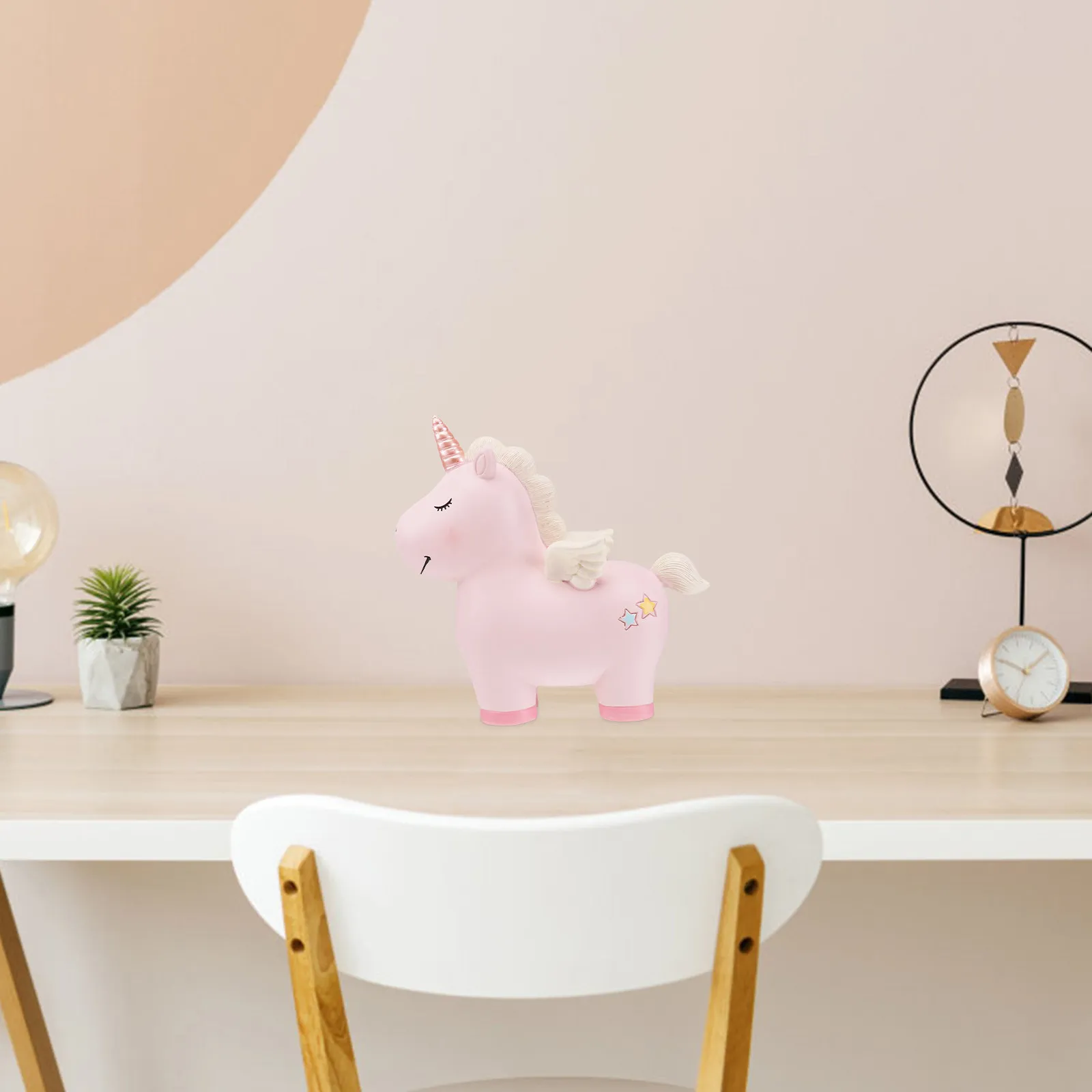 

Resin Unicorn Piggy Bank Compact Saving Pot for Children Coin Bank Birthday Gift Money Storage Jar Stylish Unicorn Tabletop