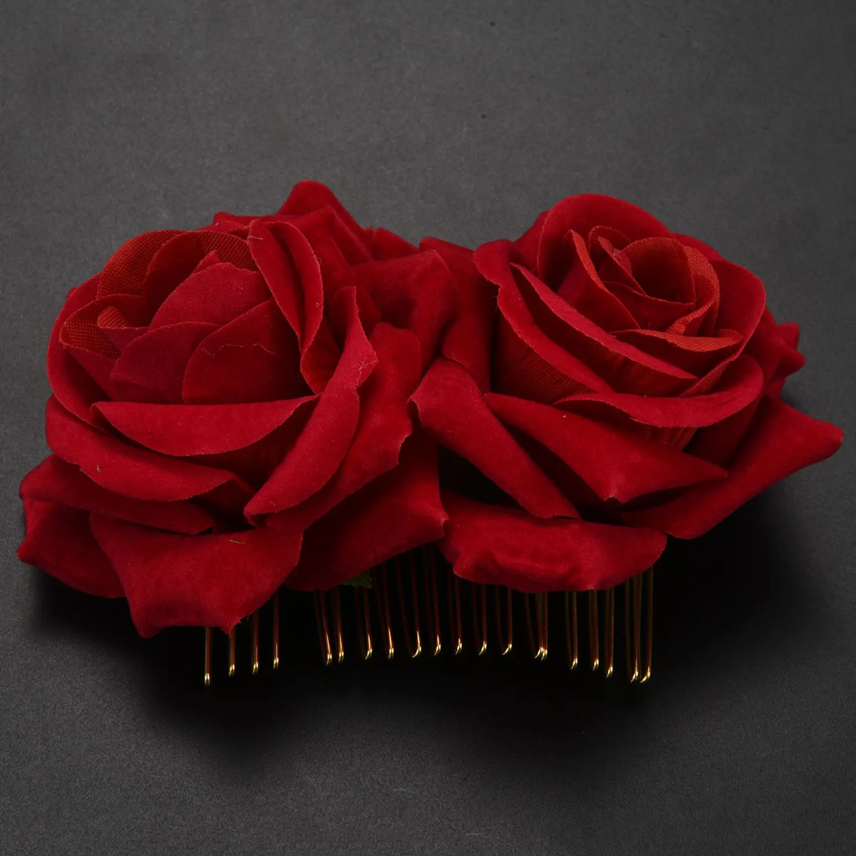 Rose Flower Hair Clip Slide Flamenco Dancer Pin Flower Brooch Lady Hair Styling Clip Hair Accessories