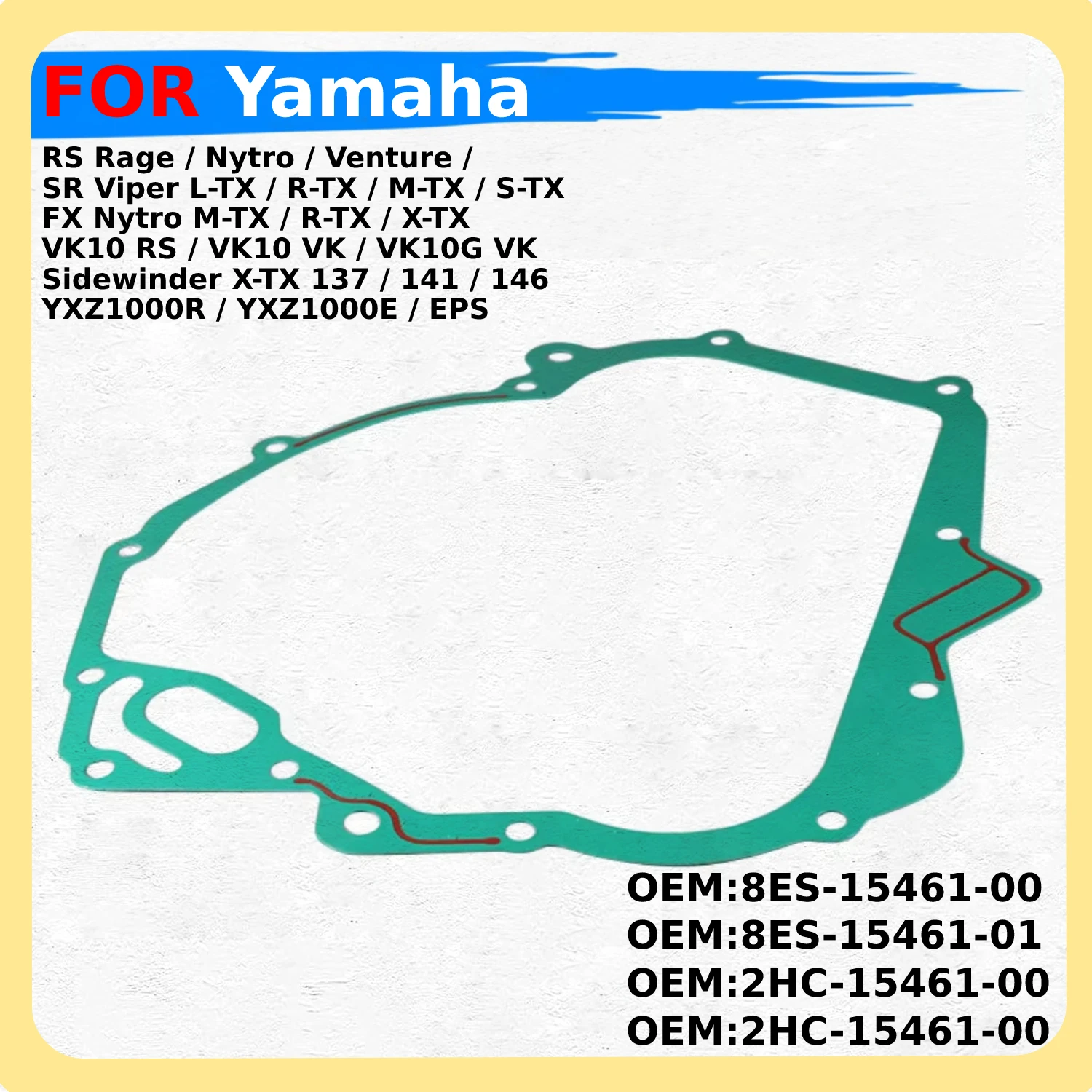 

Stator Magneto Generator Cover Gasket 2HC-15461-00 for Yamaha Sidewinder L-TX B-TX X-TX S-TX S-DX M-TX R-TX 137 141 153 SE RS LE