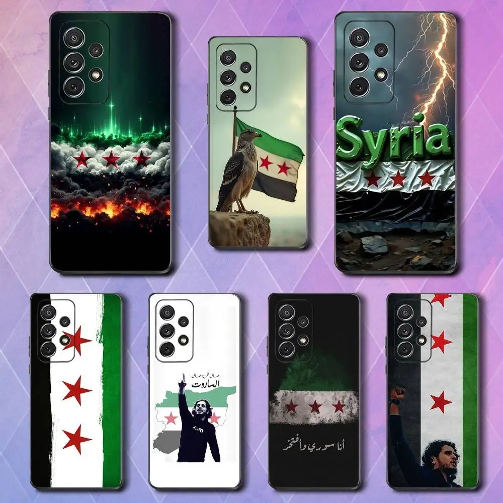 

Flag S-Syrian P-People Case For Samsung S22,S21,S9,S25,S24,S23,Ultra,FE,S20,S10,Plus,Lite,Soft Silicone Black