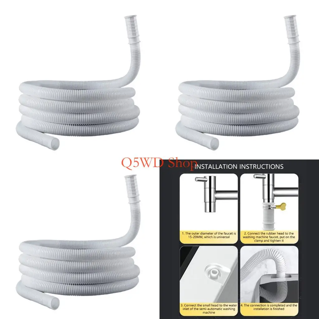 Q5WD Universal Drainage Hose Extension Flexible Strong Rubber Hose for Home Use