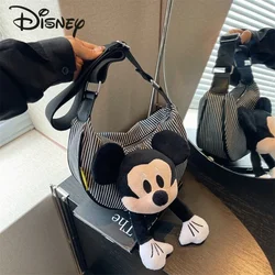 Disney Mickey 2024 nuova borsa a tracolla da donna moda borsa ascellare da donna di alta qualità borsa da donna Versatile per bambole