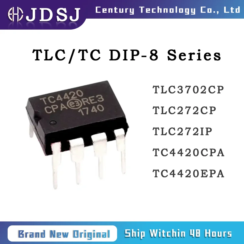 

10PCS TLC3702CP TLC272CP TLC272IP TC4420CPA TC4420EPA DIP-8 Brand New Original Chip