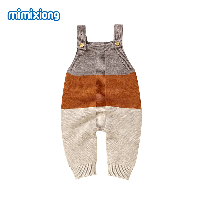 Baby Rompers Newborn Boys Girls Sleeveless Jumpsuits Playsuits One Piece Knitted Toddler Infant Overalls 0-18m Children Clothing