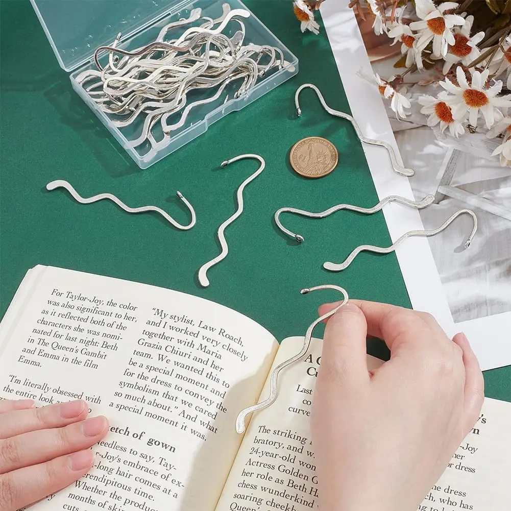 10Pcs Wave Bookmarks DIY Retro Decoration Holder Book Mark School Office Stationery Supply Reading Accessory