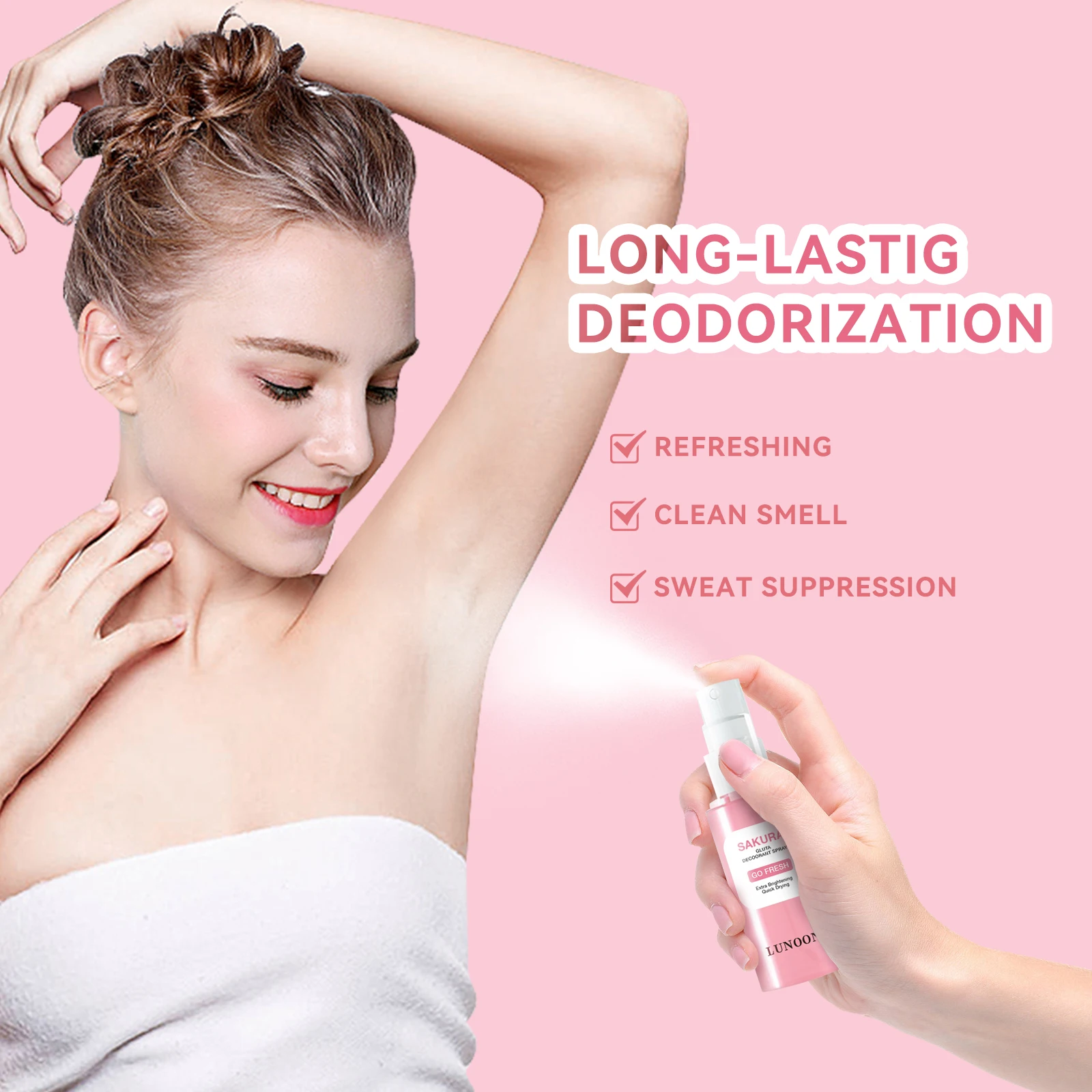 

Summer Underarm Protector Spray 50ml - Anti-Perspirant Formula Controls Odor & Sweat, Quick-Dry for Lasting Freshness.