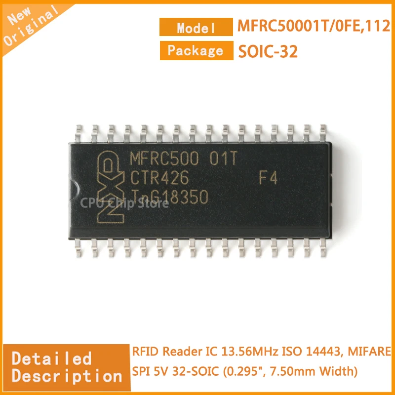 

5Pcs/Lot New Original MFRC50001T/0FE,112 MFRC50001 RFID Reader IC 13.56MHz ISO 14443, MIFARE SPI 5V 32-SOIC