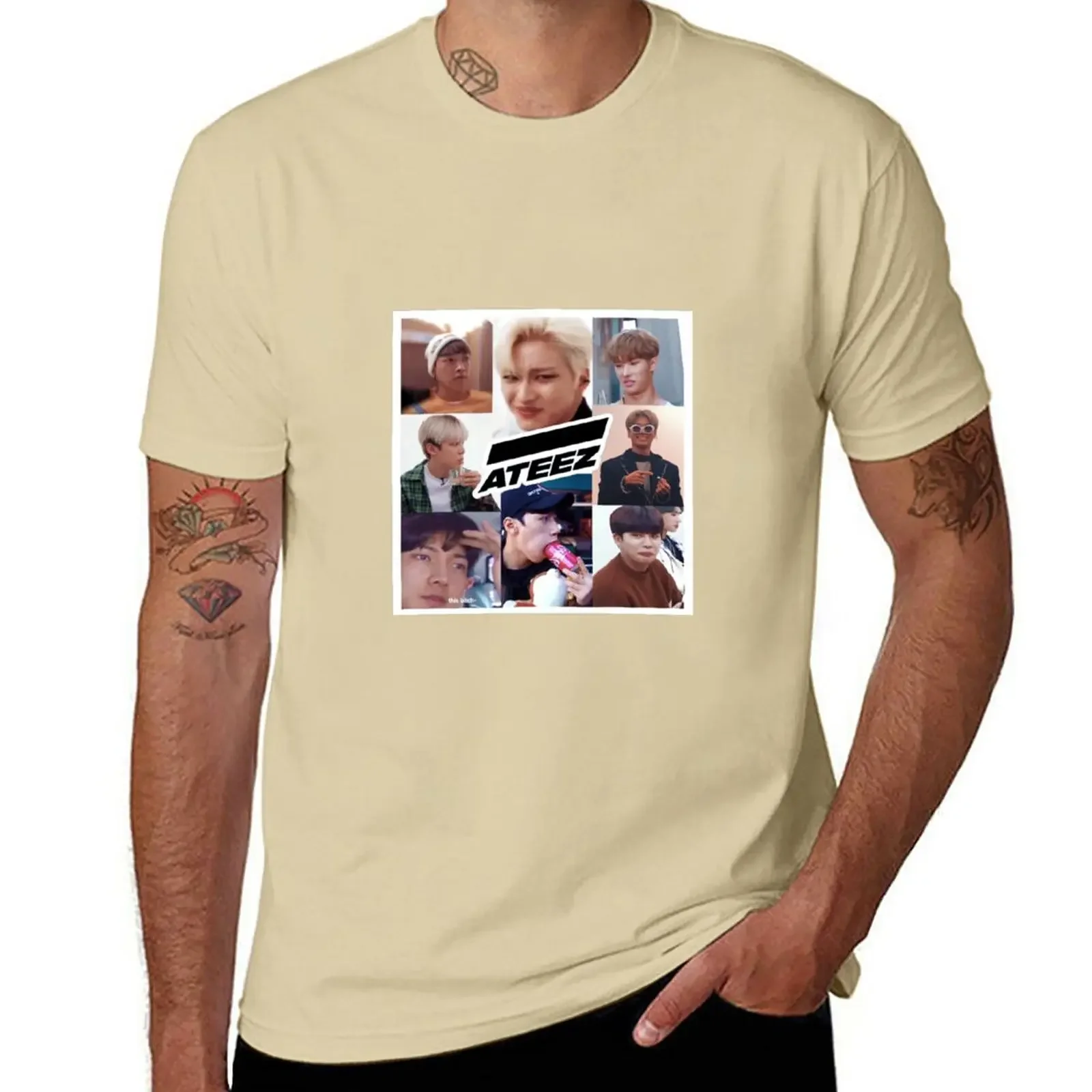 harajuku men's t-shirts New ATEEZ Members as Memes T-Shirt anime clothes oversized t shirt men clothing mens graphic t shirts image 5