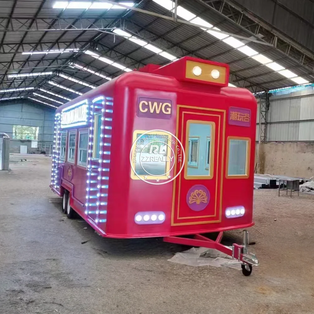 Kaffee Kiosk Straße Mobile Elektrische Imbisswagen Warenkorb Reise Camping Camper Fast-Food-Anhänger Mit Küche