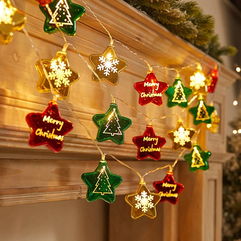 

1Set LED String Light Outdoor For Christmas String Lights For Holiday Lighting Decor Scene Arrangement B