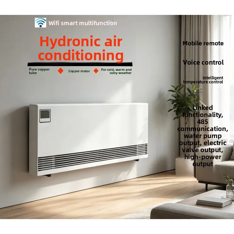 WIFI Multifunctional Plumbing Air Conditioning Wall-mounted Radiator Household Fan Coil Water Circulation Wall-mounted Boiler