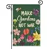Make Gardens Not War Garden Flag, Spring Peace Yard Flag for Outside jjp