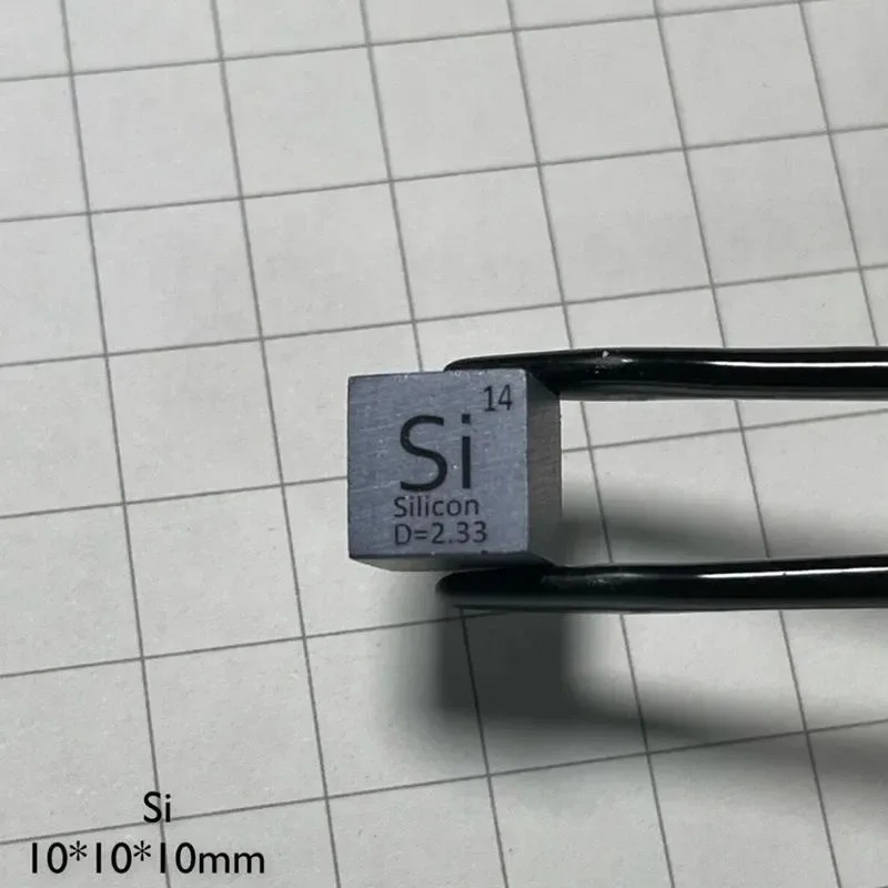 10mm Silicon Si Density Cube High Density Element Specimen Un-ique Periodic Table Display Cube