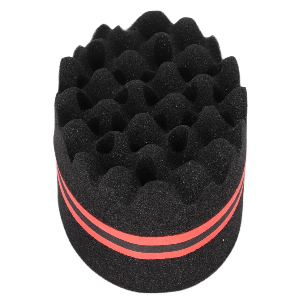 Big Holes Hair Sponge Brush Double-Sided Easy to Use Twist Hair Sponge Durable Professional Curling Sponge Glove Home Use