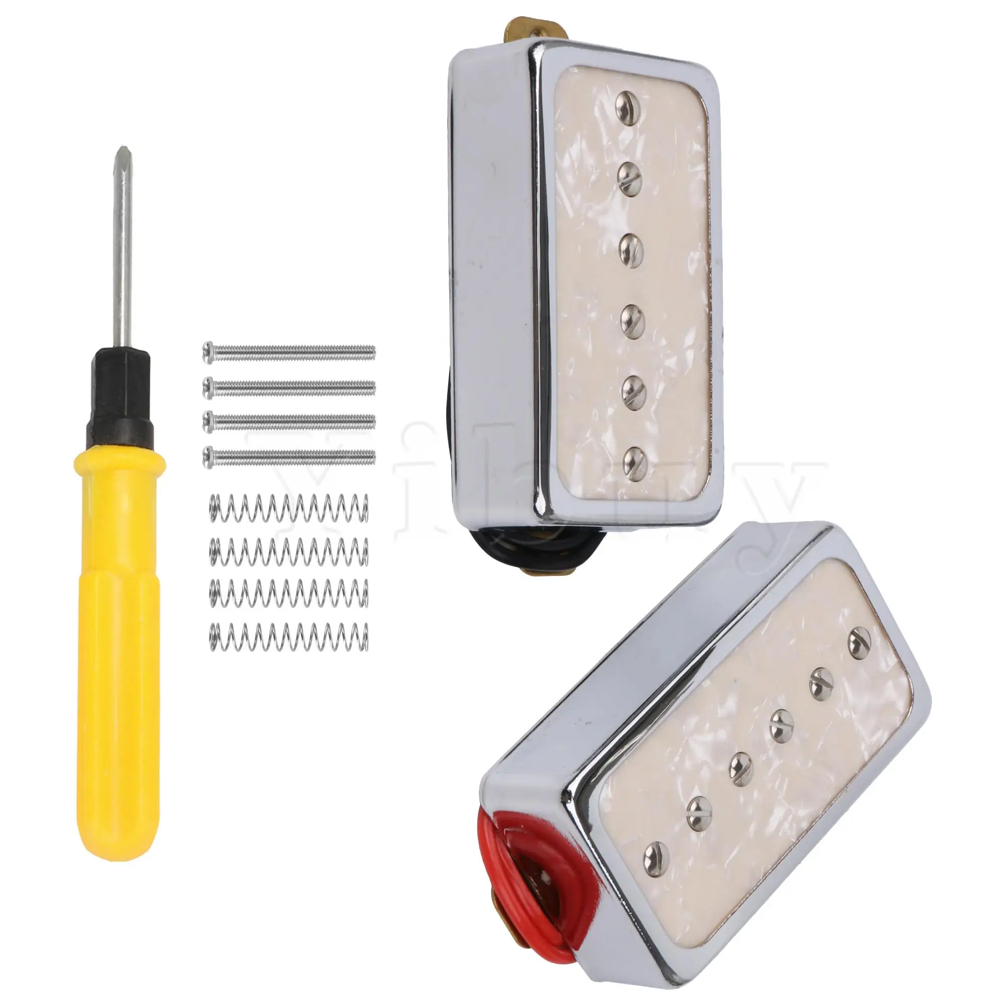 

Yibuy P90 Neck & Bridge Single Coil Pickups for Electric Guitar with Screwdriver Kit