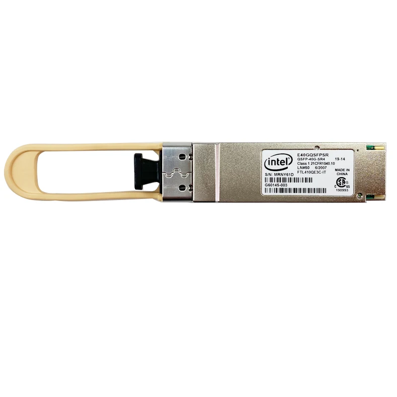 

Intel E40GQSFPSR QSFP-40G-SR4 FTL410QE2C-IT E40GQSFPLR FTL4C1QE1C-IT for XL710-DA2 QSFP+ Optical Transceiver Module