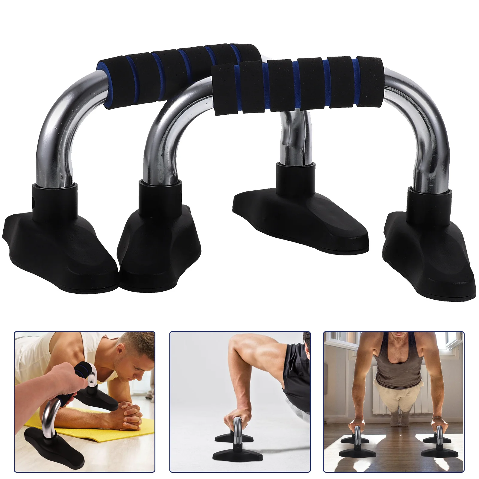 Home Use Push-up Support Frame Exercise Equipment Abdominal Trainer Training Device Non-slip Bars for Sponge Exercise Plate Gym